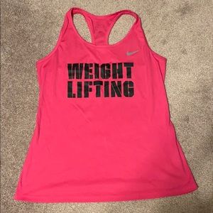 Nike Weight Lifting Pink Tanktop